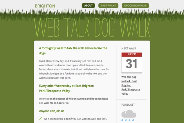 Web Talk Dog Walk